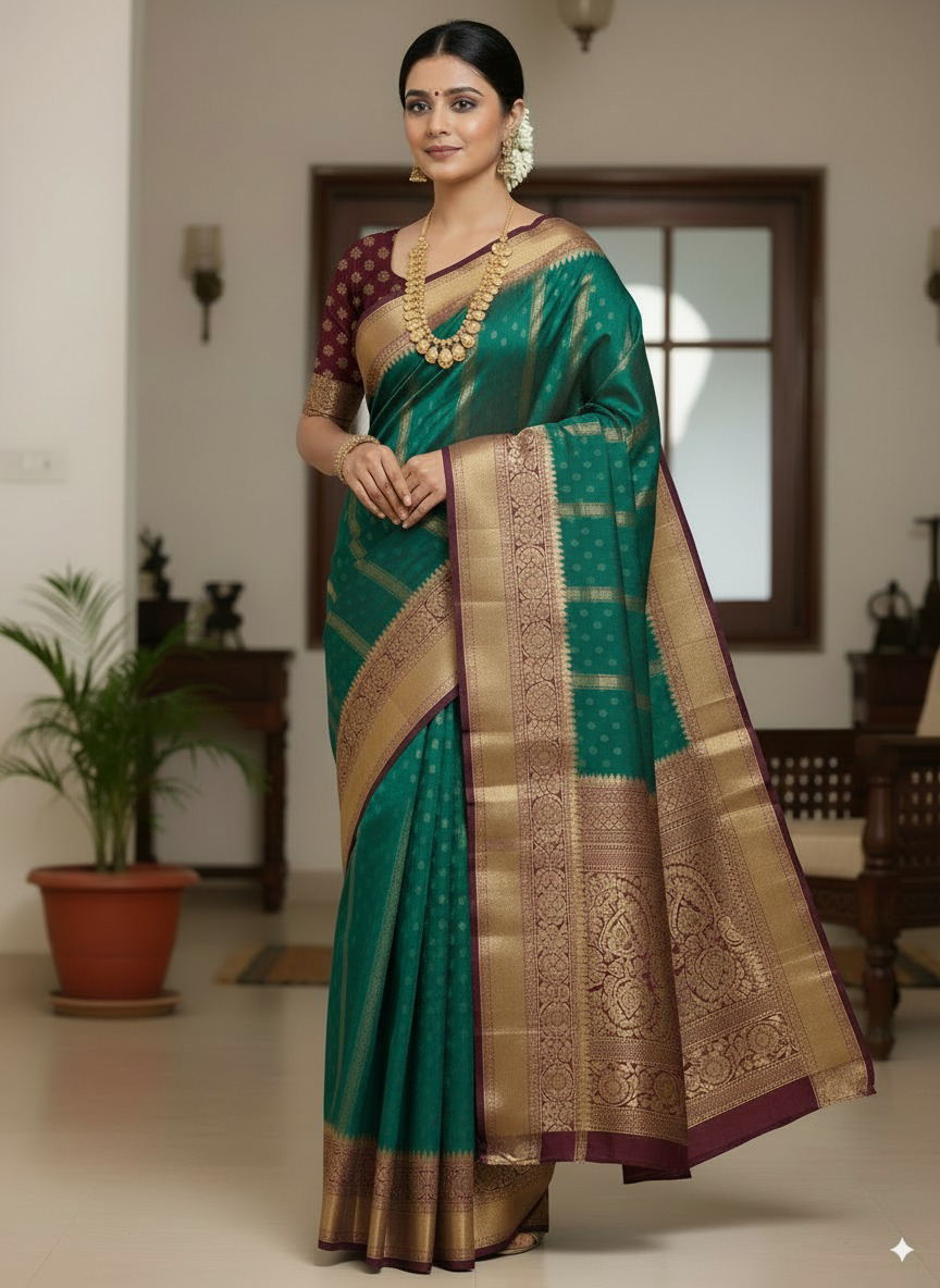 SUTHRA-Premium Butta Saree - Luxurious Handloom Collection